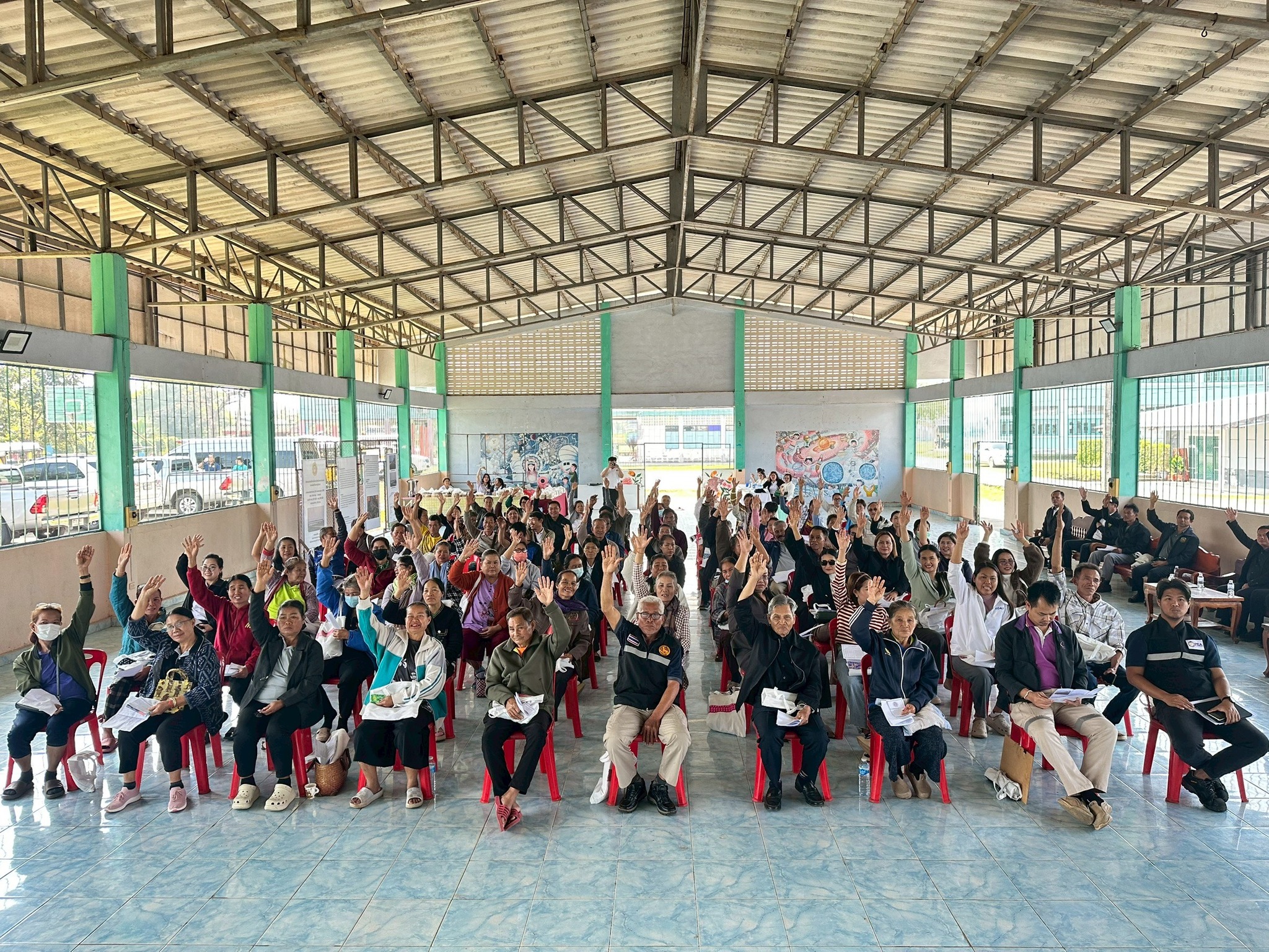 การมีส่วนร่วมของประชาชน กิจกรรมก่อสร้างเพิ่มประสิทธิภาพทางหลวง งานก่อสร้างทางคู่ขนาน ทางหลวงหมายเลข 210 ตอนควบคุม 0300 ตอน วั
